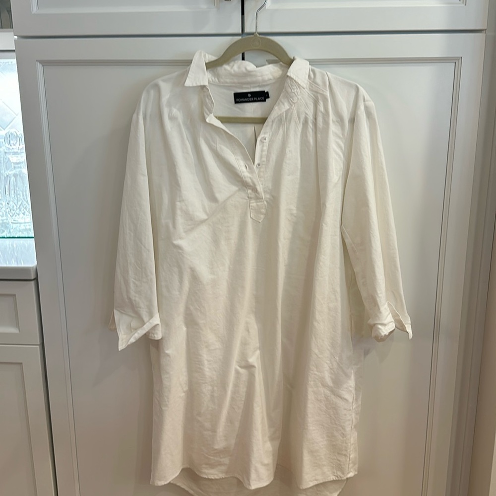 Pomander Place White Polly Dress.  Size L